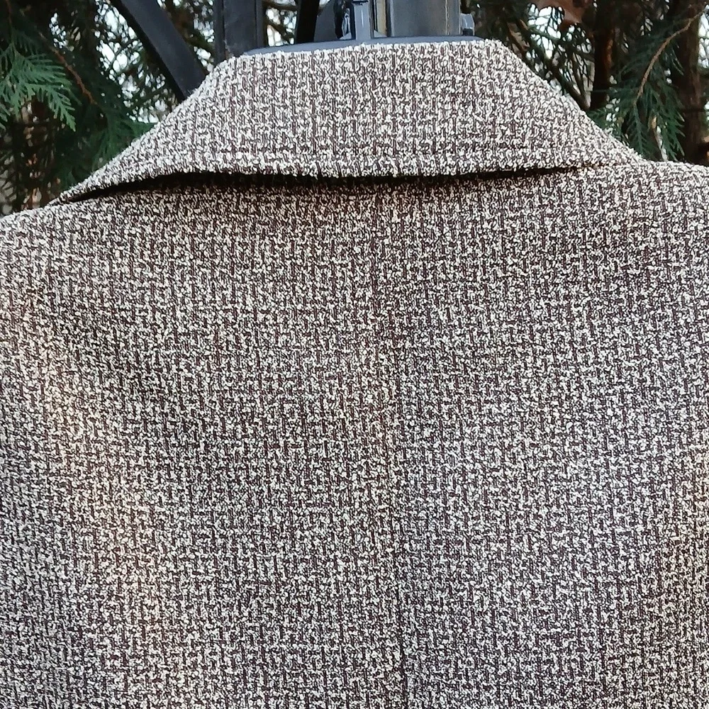 Coldwater Creek Beige Tweed Blazer Vintage Sz 14 EUC